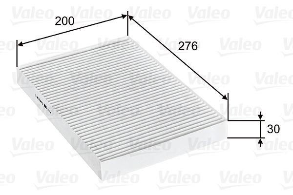 VALEO Particulate Filter, 276 mm x 200 mm x 30 mm, CLIMFILTER COMFORT Width: 200mm, Height: 30mm, Length: 276mm Cabin filter 715749 buy