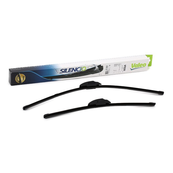 VALEO SILENCIO X.TRM 577830 Wiper blade 600, 450 mm Front, Beam, with spoiler, for left-hand drive vehicles, Hook fixing