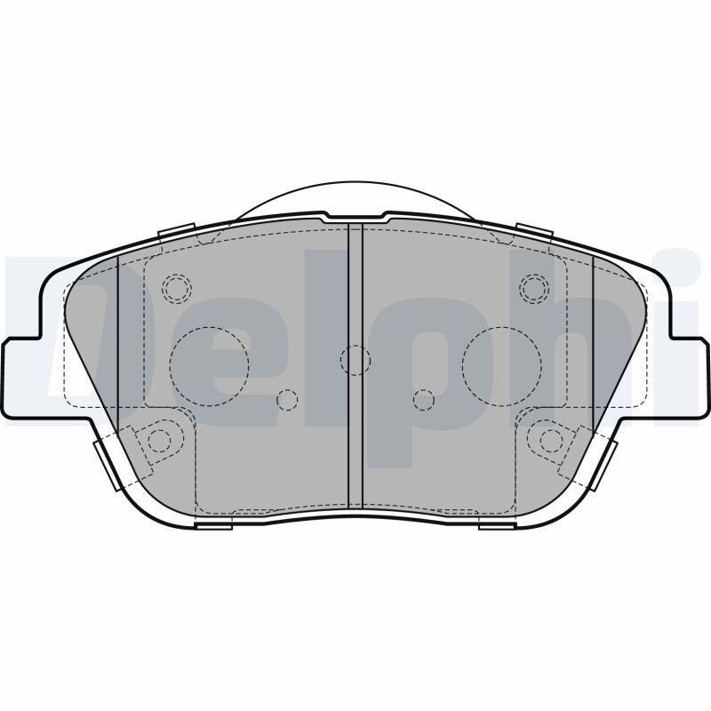 DELPHI LP2688 Brake pad set with acoustic wear warning, with anti-squeak plate, without accessories