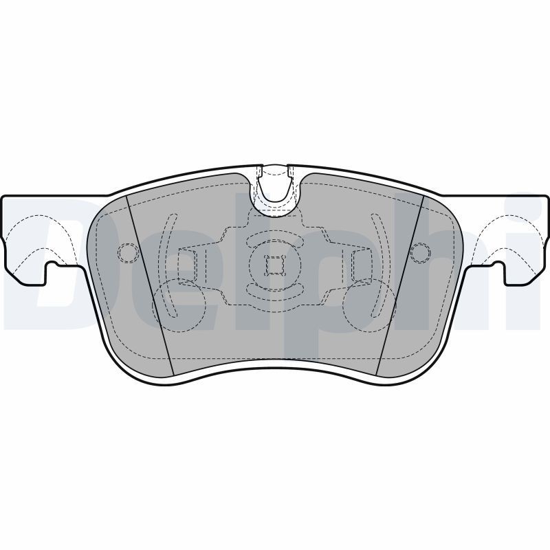DELPHI LP2689 Brake pad set prepared for wear indicator, with anti-squeak plate, without accessories