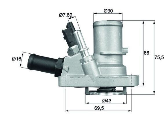 TI 144 88 MAHLE ORIGINAL Coolant thermostat OPEL Opening Temperature: 88°C, with seal