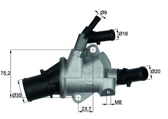 Great value for money - MAHLE ORIGINAL Engine thermostat TI 148 88