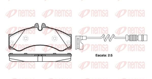 PCA061412 REMSA Front Axle, incl. wear warning contact, with adhesive film, with accessories Height: 73mm, Thickness: 20mm Brake pads 0614.12 buy