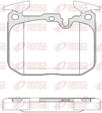 REMSA 1491.10 Brake pad set Front Axle, with adhesive film, with accessories