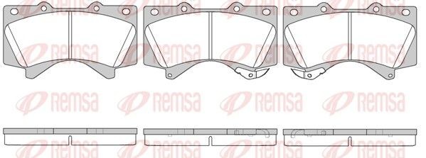 1271.02 REMSA Brake pad set LEXUS Front Axle, with acoustic wear warning