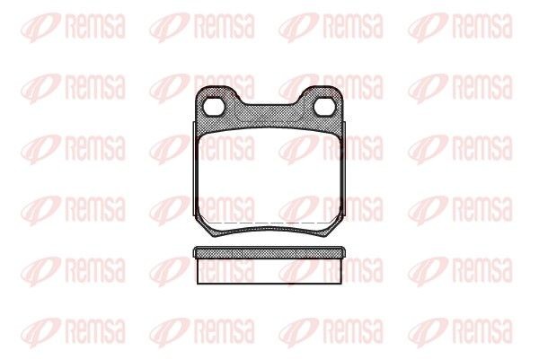 PCA023960 REMSA Rear Axle, with adhesive film, with accessories Height: 61mm, Width: 61,5mm, Thickness: 15mm Brake pads 0239.60 buy