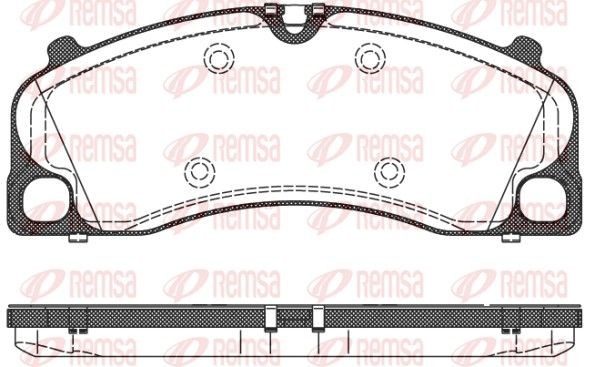 Original 1509.00 REMSA Set of brake pads PORSCHE