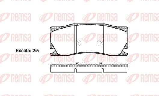 REMSA 1402.00 Brake pad set Front Axle, excl. wear warning contact, with adhesive film, with accessories