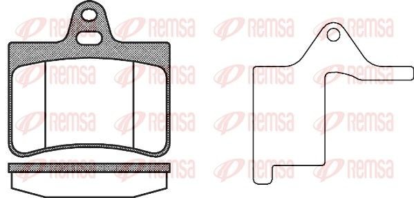 PCA083020 REMSA Rear Axle, with adhesive film, with accessories Height: 70,6mm, Thickness: 15,2mm Brake pads 0830.20 buy