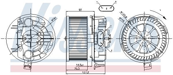 OEM-quality NISSENS 87043 Heater fan motor