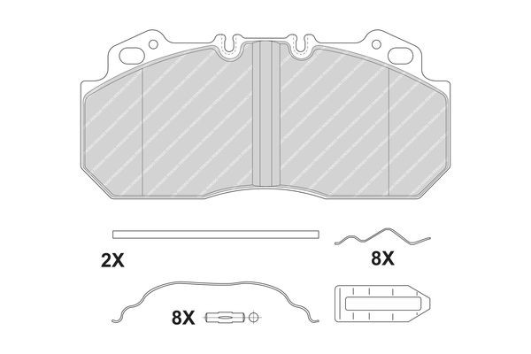 FERODO Brake pad kit FCV1813B