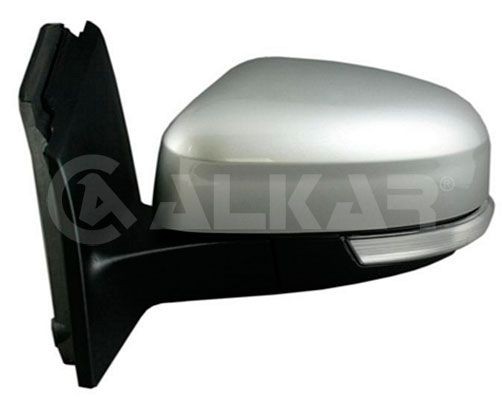 ALKAR 6142405 Wing mirror Right, primed, Electric, with thermo sensor, Aspherical, for left-hand drive vehicles