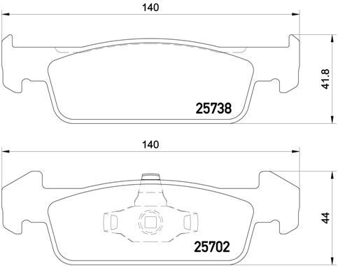 BREMBO P 68 060 Brake pad set excl. wear warning contact, without accessories
