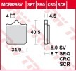 Motorrad Bremsanlage Teile: Bremsbelagsatz, Scheibenbremse TRW Sinter Carbon Racing MCB829SCR