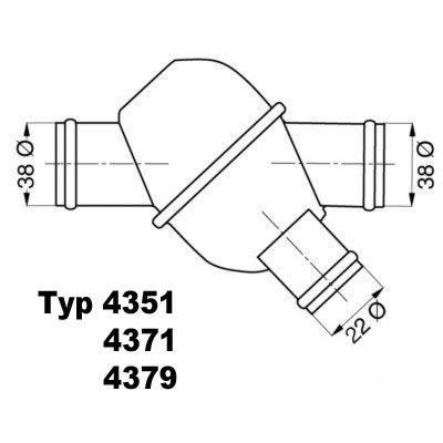 WAHLER Opening Temperature: 79°C Thermostat, coolant 4351.79 buy