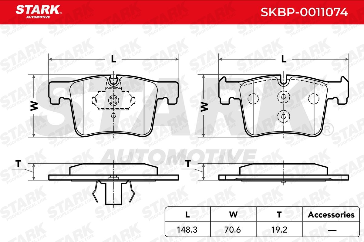 OEM-quality STARK SKBP-0011074 Disc pads