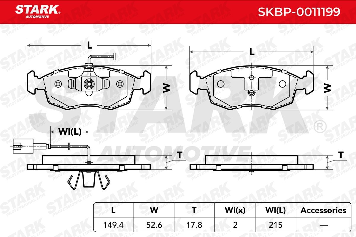 SKBP0011199 Bremsbeläge STARK SKBP-0011199 - Große Auswahl - stark reduziert