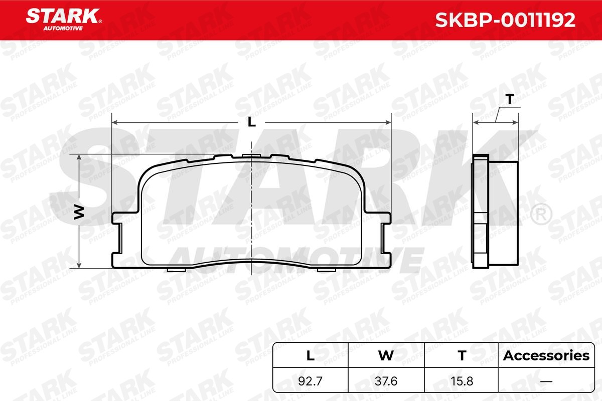 SKBP0011192 Disc brake pads STARK SKBP-0011192 review and test