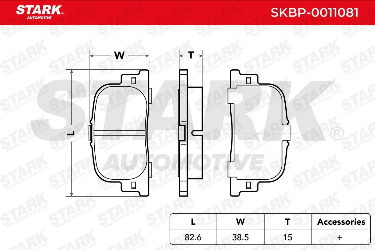 OEM-quality STARK SKBP-0011081 Disc pads