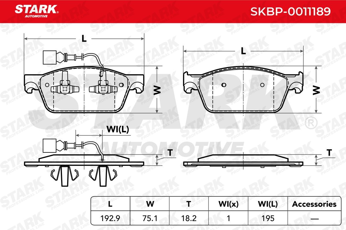 SKBP0011189 Disc brake pads STARK SKBP-0011189 review and test