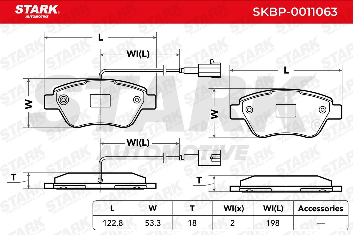 STARK Kit pastiglie freno SKBP-0011063