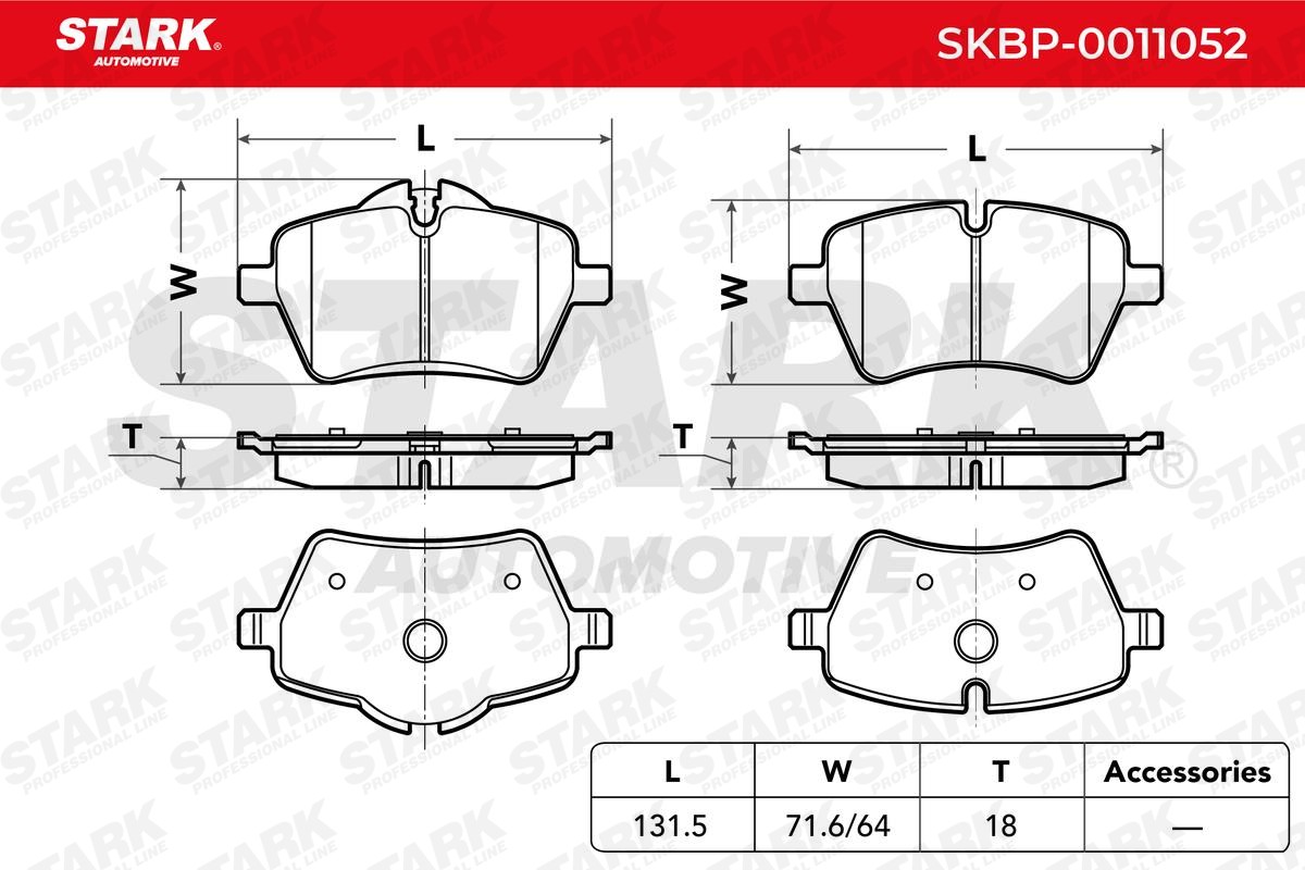 SKBP0011052 Bremsbeläge STARK SKBP-0011052 - Große Auswahl - stark reduziert