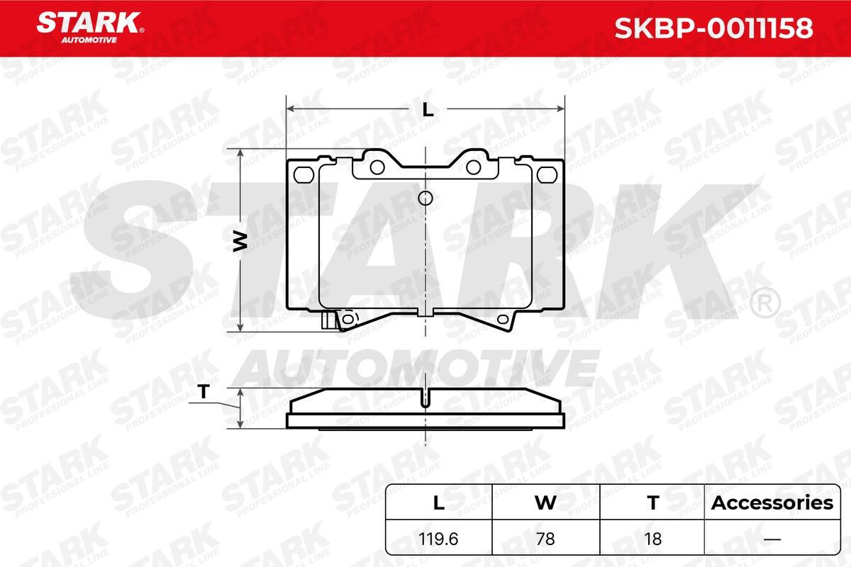 OEM-quality STARK SKBP-0011158 Disc pads