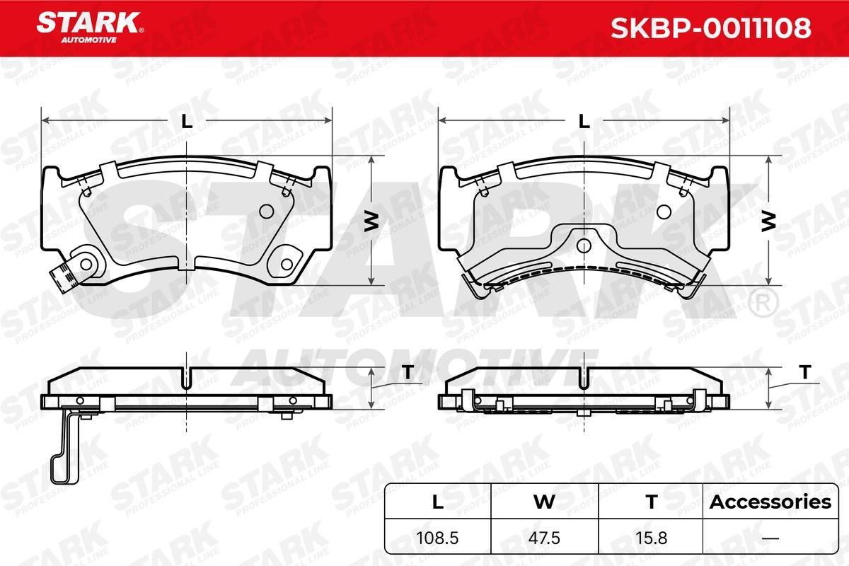 SKBP0011108 Disc brake pads STARK SKBP-0011108 review and test