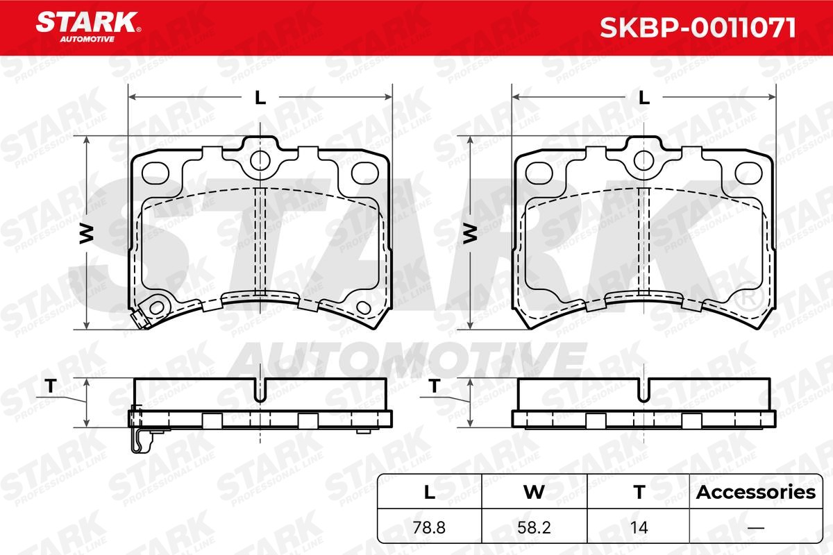 SKBP0011071 Disc brake pads STARK SKBP-0011071 review and test