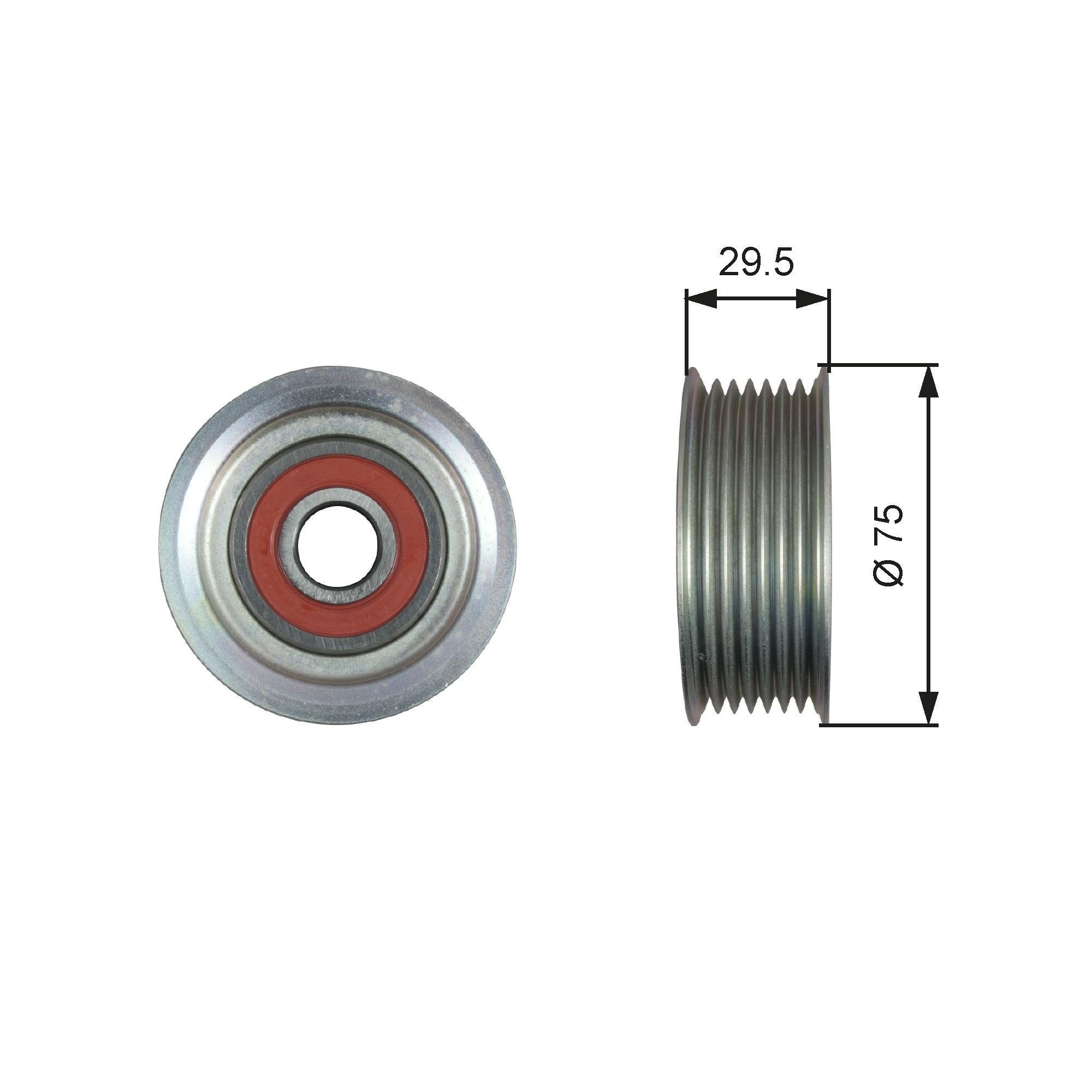7803-21547 GATES PowerGrip™, with grooves Ø: 75mm Deflection / Guide Pulley, v-ribbed belt T36447 buy