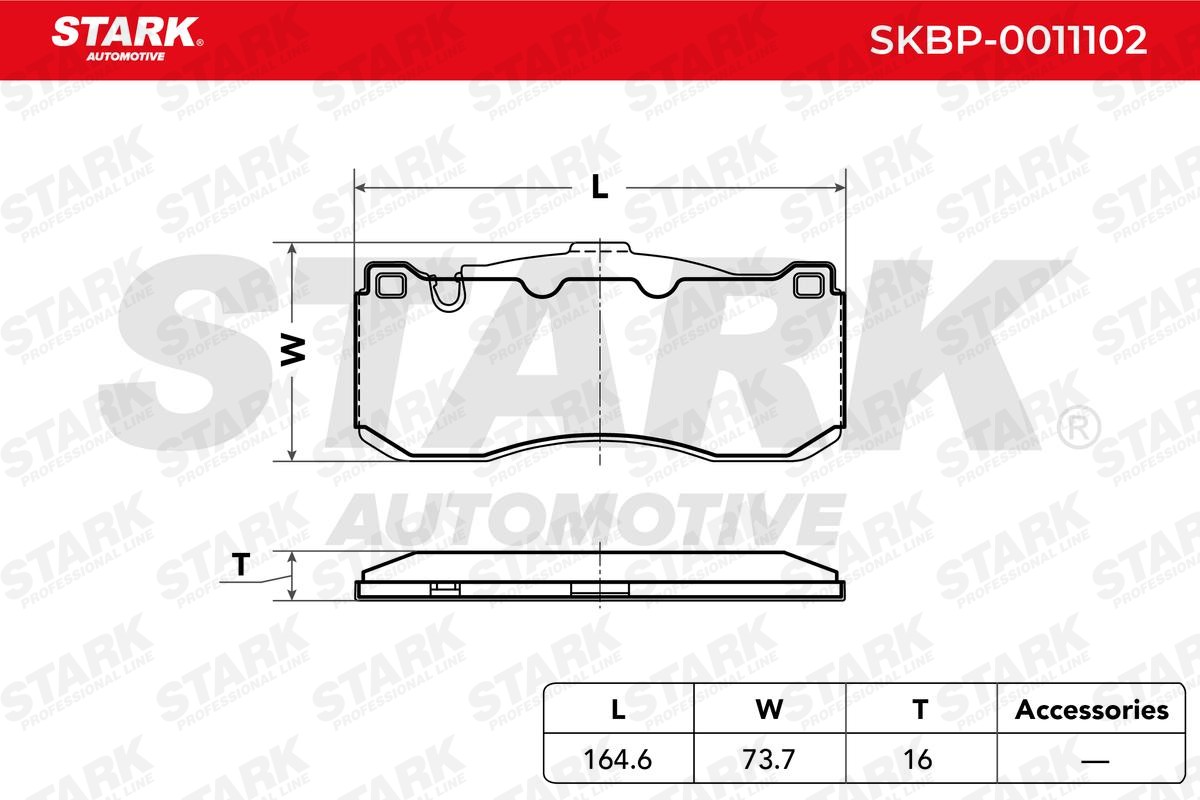 SKBP0011102 Bremsbeläge STARK SKBP-0011102 - Große Auswahl - stark reduziert