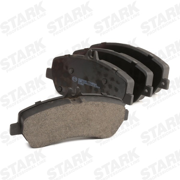 STARK SKBP-0011128 Disc pads Front Axle, Low-Metallic, excl. wear warning contact, with anti-squeak plate