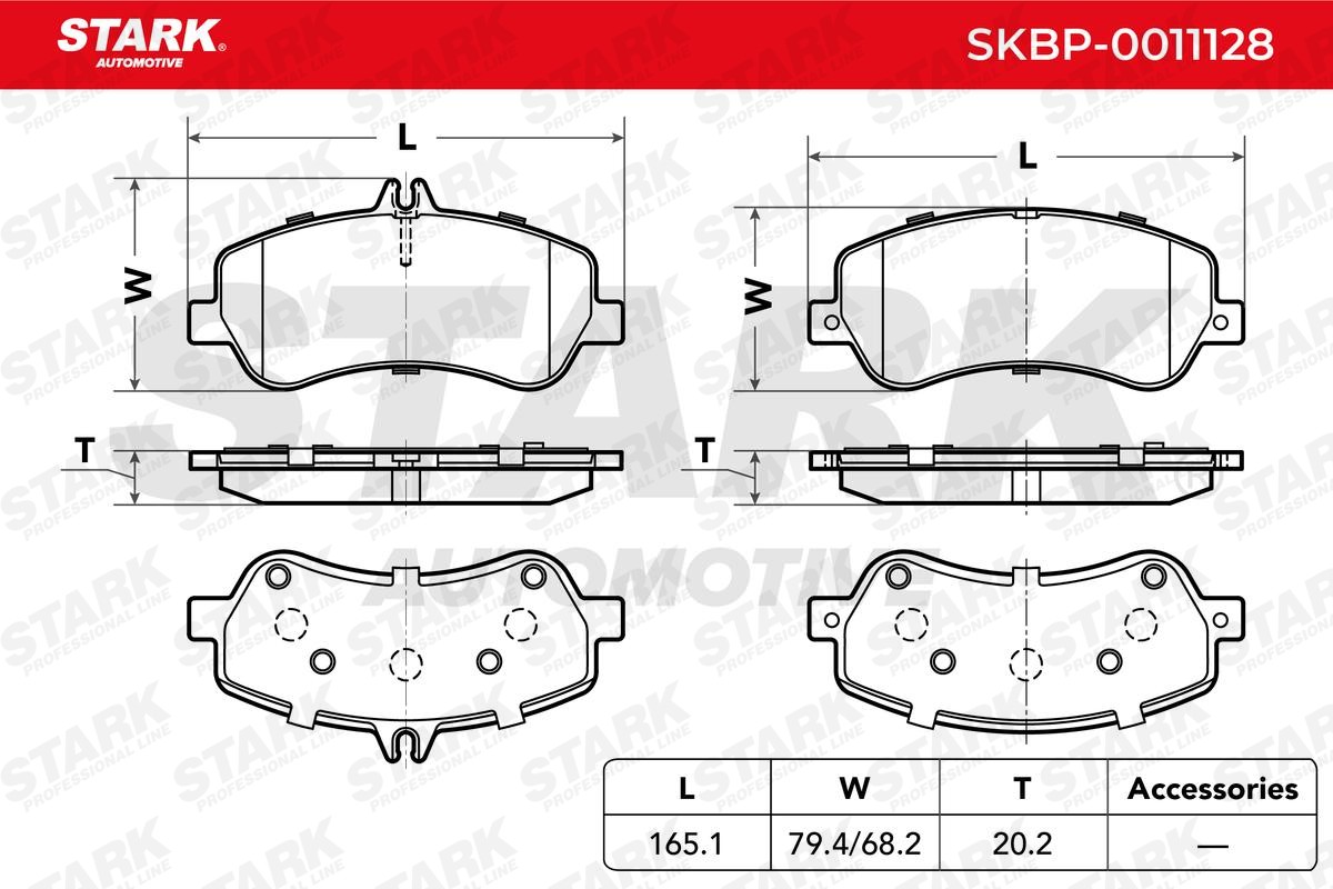 OEM-quality STARK SKBP-0011128 Disc pads