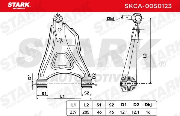 SKCA0050123 Track control arm STARK SKCA-0050123 review and test