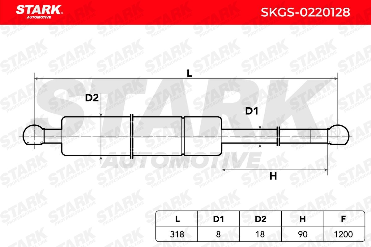 STARK Gas struts SKGS-0220128 for VOLVO V70, XC70