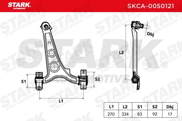 Fiat MULTIPLA Suspension arm STARK SKCA-0050121 cheap