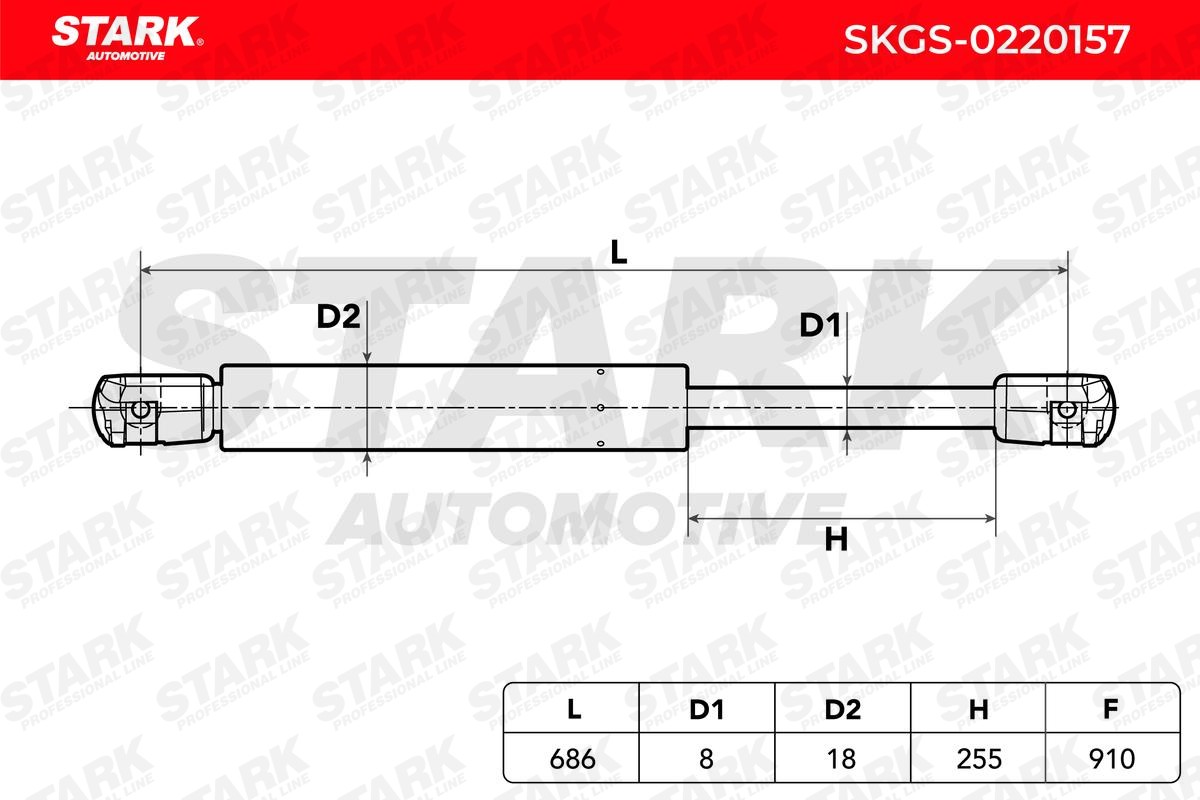 STARK Gas struts SKGS-0220157 for VW TRANSPORTER
