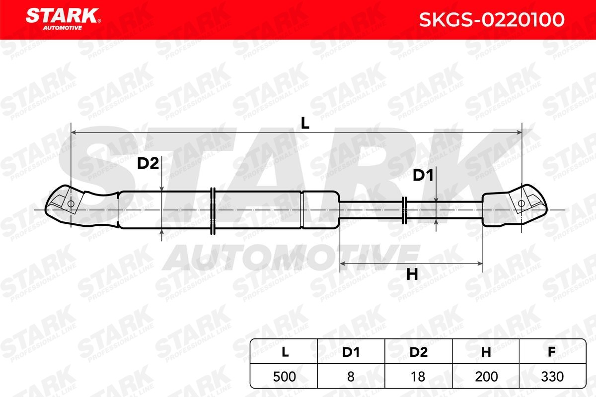 STARK Molle a gas portellone SKGS-0220100 per Mini R50