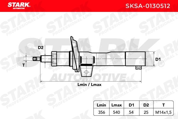 SKSA0130512 Suspension dampers STARK SKSA-0130512 review and test