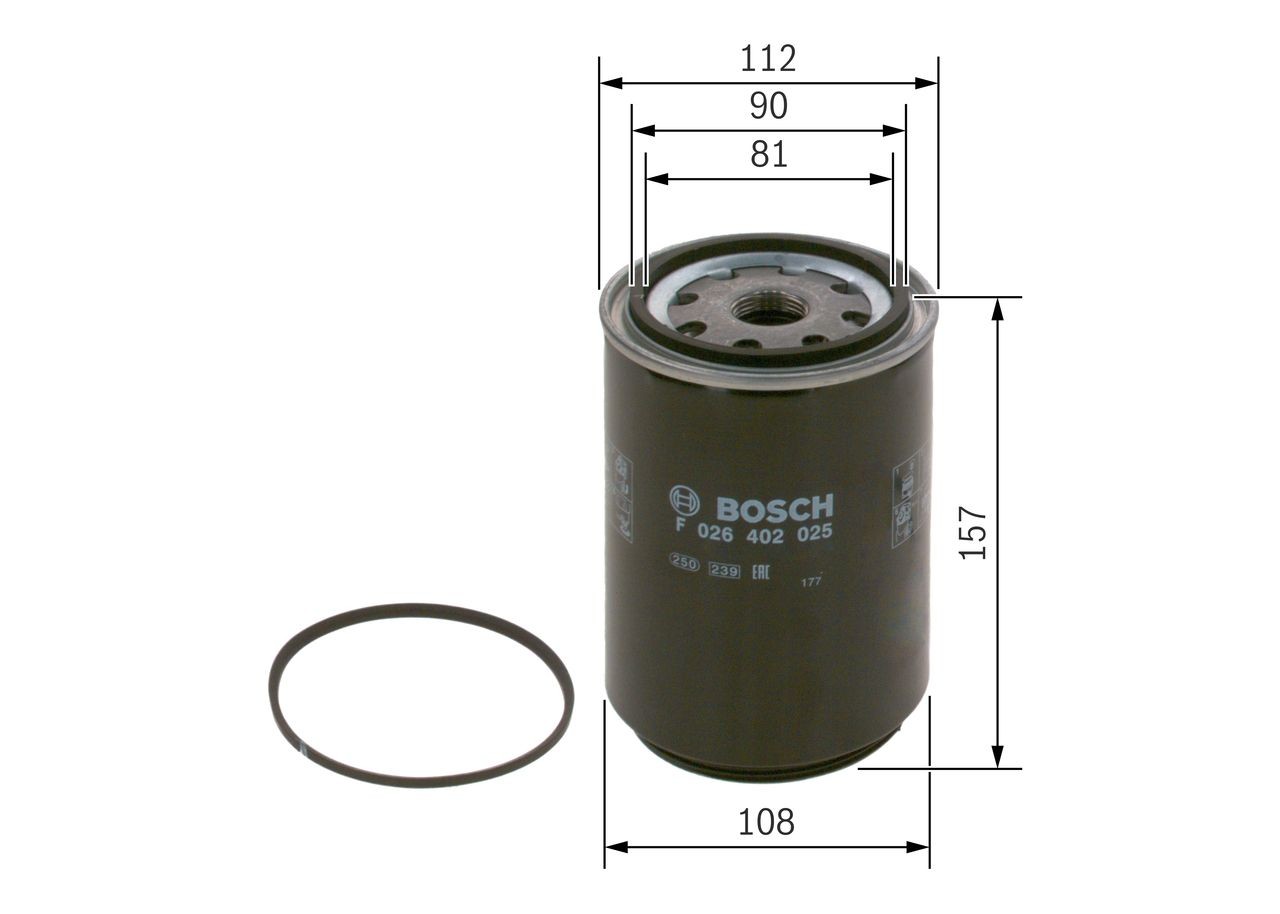 OEM-quality BOSCH F 026 402 025 Fuel filters