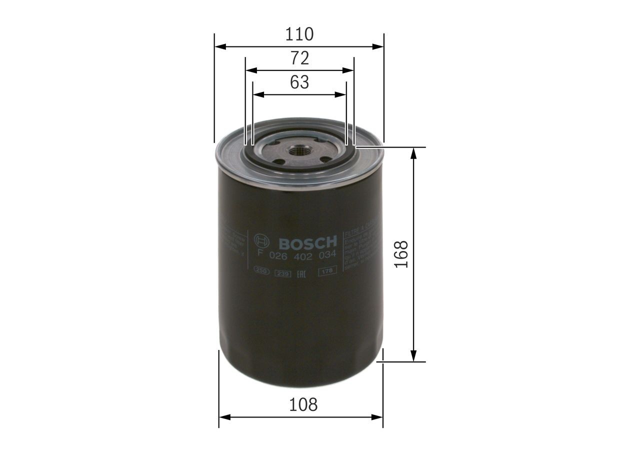 OEM-quality BOSCH F 026 402 034 Fuel filters