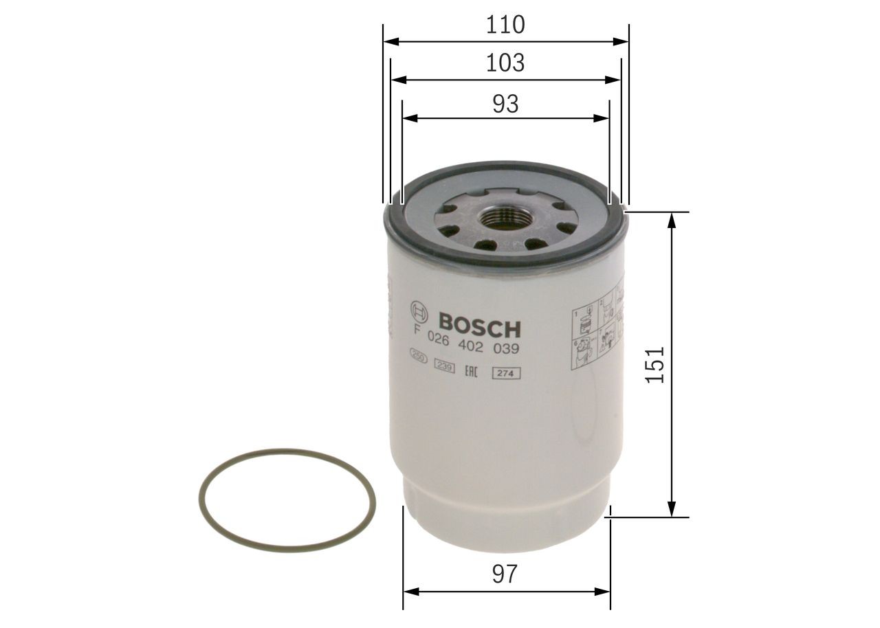 OEM-quality BOSCH F 026 402 039 Fuel filters