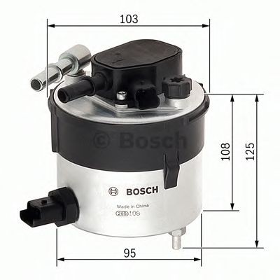 BOSCH F026402046 Fuel filters In-Line Filter, 10mm, 10mm