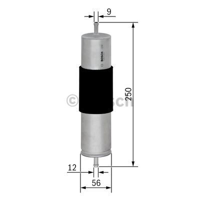 F026402066 Fuel filter F026402066 BOSCH In-Line Filter, 9mm, 11mm
