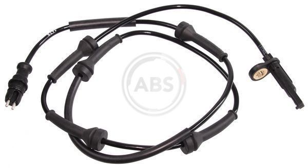 A.B.S. 30300 ABS sensor Active sensor, 1075mm, 1080mm, 43mm, black