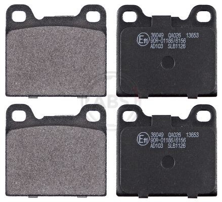 20755 A.B.S. without integrated wear sensor Height 1: 56,2mm, Width 1: 61,4mm, Thickness 1: 15mm Brake pads 36049 buy