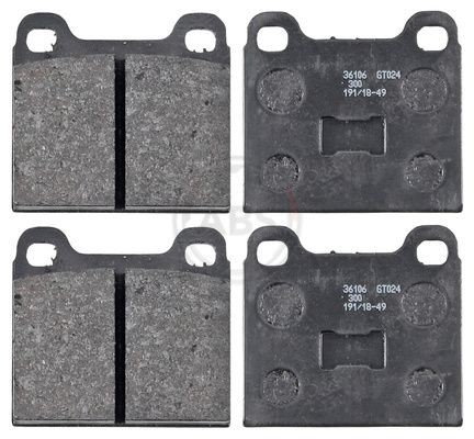 A.B.S. 36106 Brake pad set without integrated wear sensor