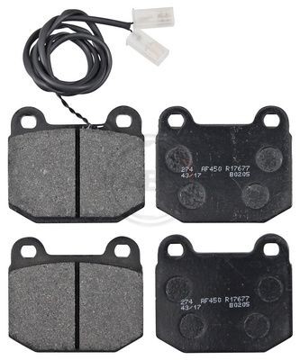 A.B.S. 36171 Brake pad set with integrated wear sensor