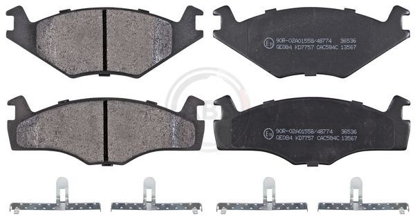 Volkswagen PASSAT Set of brake pads 7713680 A.B.S. 36536 online buy