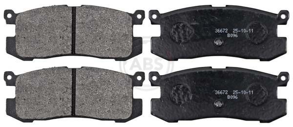 A.B.S. without integrated wear sensor Height 1: 42,2mm, Width 1: 104mm, Thickness 1: 13mm Brake pads 36672 buy